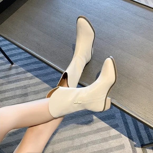 Doc Martens new side zip ankle boot chunky kitten heel boot - Picture 10 of 10